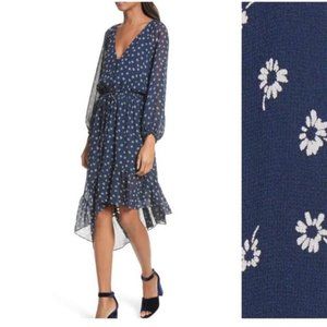 Joie Blue Alithea Floral Asymmetrical Dress sz XS